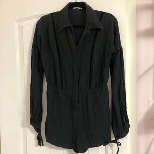 NWOT Anthropologie Black Romper